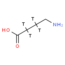 ChemSpider 2D Image | 4-Amino(2,2,3,3-~3~H_4_)butanoic acid | C4H5T4NO2