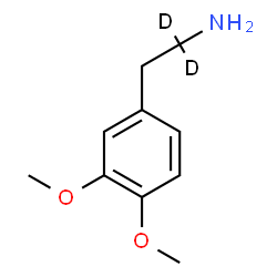 ChemSpider 2D Image | 2-(3,4-Dimethoxyphenyl)(1,1-~2~H_2_)ethanamine | C10H13D2NO2
