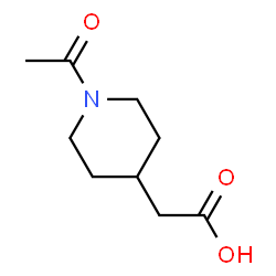ChemSpider 2D Image | 1-Acetyl-4-piperidineacetic acid | C9H15NO3