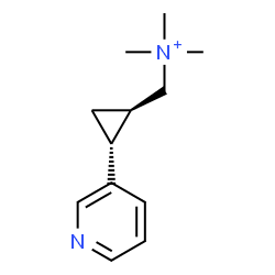 ChemSpider 2D Image | N,N,N-Trimethyl[(1R,2R)-2-(3-pyridinyl)cyclopropyl]methanaminium | C12H19N2