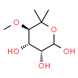 ChemSpider 2D Image | (3R,4S,5R)-5-Methoxy-6,6-dimethyltetrahydro-2H-pyran-2,3,4-triol | C8H16O5