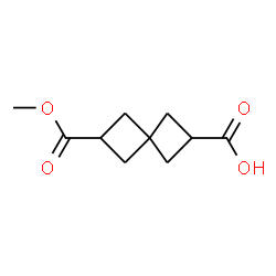 ChemSpider 2D Image | 6-(Methoxycarbonyl)spiro[3.3]heptane-2-carboxylic acid | C10H14O4