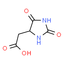 ChemSpider 2D Image | 5-Hydantoinacetic acid | C5H6N2O4