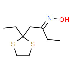 ChemSpider 2D Image | (2E)-1-(2-Ethyl-1,3-dithiolan-2-yl)-N-hydroxy-2-butanimine | C9H17NOS2