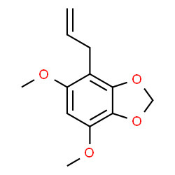 ChemSpider 2D Image | 4-Allyl-5,7-dimethoxy-1,3-benzodioxole | C12H14O4