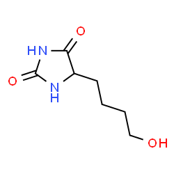 ChemSpider 2D Image | 5-(4-Hydroxybutyl)-2,4-imidazolidinedione | C7H12N2O3