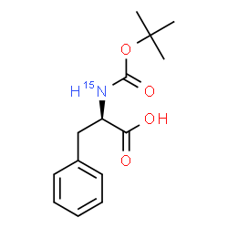 ChemSpider 2D Image | N-{[(2-Methyl-2-propanyl)oxy]carbonyl}-D-(~15~N)phenylalanine | C14H1915NO4