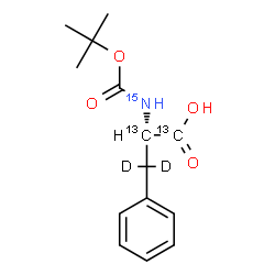 ChemSpider 2D Image | N-{[(2-Methyl-2-propanyl)oxy]carbonyl}-L-(alpha-~13~C_2_,beta,beta-~2~H_2_,~15~N)phenylalanine | C1213C2H17D215NO4