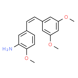 ChemSpider 2D Image | cis-3,4',5-Trimethoxy-3'-aminostilbene | C17H19NO3