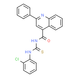 ChemSpider 2D Image | N-[(2-Chlorophenyl)carbamothioyl]-2-phenyl-4-quinolinecarboxamide | C23H16ClN3OS