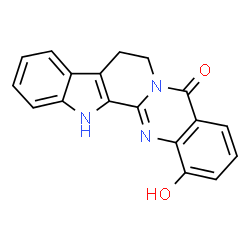 ChemSpider 2D Image | 1-Hydroxy-8,13-dihydroindolo[2',3':3,4]pyrido[2,1-b]quinazolin-5(7H)-one | C18H13N3O2