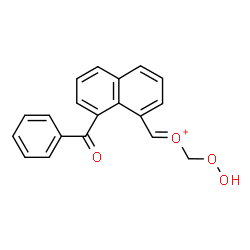 ChemSpider 2D Image | (E)-[(8-Benzoyl-1-naphthyl)methylene](hydroperoxymethyl)oxonium | C19H15O4