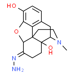 ChemSpider 2D Image | (6E)-6-Hydrazono-17-methyl-4,5-epoxymorphinan-3,14-diol | C17H21N3O3