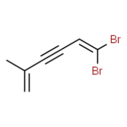 ChemSpider 2D Image | 1,1-Dibromo-5-methyl-1,5-hexadien-3-yne | C7H6Br2