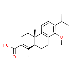 ChemSpider 2D Image | (4aS,10aS)-7-Isopropyl-8-methoxy-1,4a-dimethyl-3,4,4a,9,10,10a-hexahydro-2-phenanthrenecarboxylic acid | C21H28O3