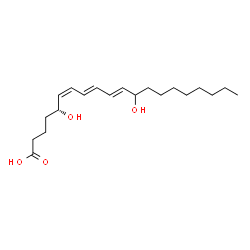 ChemSpider 2D Image | (5R,6Z,8E,10E)-5,12-Dihydroxy-6,8,10-icosatrienoic acid | C20H34O4