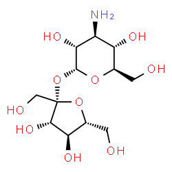 ChemSpider 2D Image | beta-D-Fructofuranosyl 3-amino-3-deoxy-alpha-D-glucopyranoside | C12H23NO10