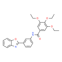 ChemSpider 2D Image | N-[3-(1,3-Benzoxazol-2-yl)phenyl]-3,4,5-triethoxybenzamide | C26H26N2O5
