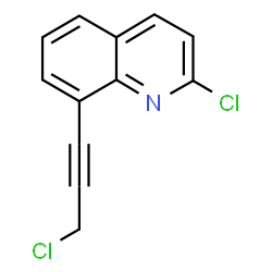 ChemSpider 2D Image | 2-Chloro-8-(3-chloro-1-propyn-1-yl)quinoline | C12H7Cl2N