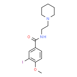 ChemSpider 2D Image | 3-Iodo-4-methoxy-N-[2-(1-piperidinyl)ethyl]benzamide | C15H21IN2O2