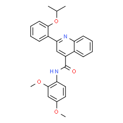 ChemSpider 2D Image | N-(2,4-Dimethoxyphenyl)-2-(2-isopropoxyphenyl)-4-quinolinecarboxamide | C27H26N2O4