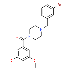 ChemSpider 2D Image | 1-[(3-bromophenyl)methyl]-4-(3,5-dimethoxybenzoyl)piperazine | C20H23BrN2O3
