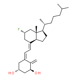 ChemSpider 2D Image | (1S,3R,5Z,7E,11alpha)-11-Fluoro-9,10-secocholesta-5,7,10-triene-1,3-diol | C27H43FO2