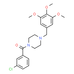 ChemSpider 2D Image | (3-Chlorophenyl)[4-(3,4,5-trimethoxybenzyl)-1-piperazinyl]methanone | C21H25ClN2O4