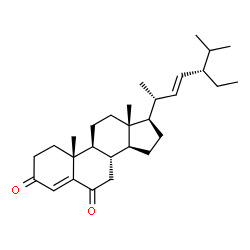 ChemSpider 2D Image | (22E)-Stigmasta-4,22-diene-3,6-dione | C29H44O2