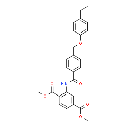 ChemSpider 2D Image | Dimethyl 2-({4-[(4-ethylphenoxy)methyl]benzoyl}amino)terephthalate | C26H25NO6