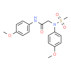 ChemSpider 2D Image | N,N~2~-Bis(4-methoxyphenyl)-N~2~-(methylsulfonyl)glycinamide | C17H20N2O5S