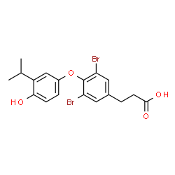 ChemSpider 2D Image | 3,5-Dibromo-4-(3-Isopropyl-Phenoxy)benzoic Acid | C18H18Br2O4