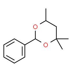 ChemSpider 2D Image | 4,4,6-Trimethyl-2-phenyl-1,3-dioxane | C13H18O2