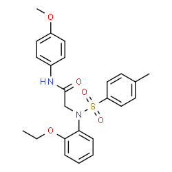 ChemSpider 2D Image | N~2~-(2-Ethoxyphenyl)-N-(4-methoxyphenyl)-N~2~-[(4-methylphenyl)sulfonyl]glycinamide | C24H26N2O5S