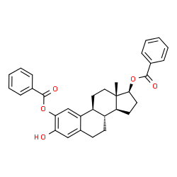 ChemSpider 2D Image | (17beta)-3-Hydroxyestra-1(10),2,4-triene-2,17-diyl dibenzoate | C32H32O5