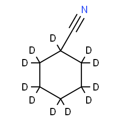 ChemSpider 2D Image | 1,2,2,3,3,4,4,5,5,6,6-undecadeuteriocyclohexane-1-carbonitrile | C7D11N