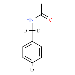 ChemSpider 2D Image | N-[dideuterio-(4-deuteriophenyl)methyl]acetamide | C9H8D3NO