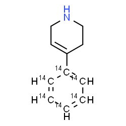 ChemSpider 2D Image | 4-(~14~C_6_)Phenyl-1,2,3,6-tetrahydropyridine | C514C6H13N