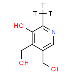 ChemSpider 2D Image | 4,5-Bis(hydroxymethyl)-2-(~3~H_3_)methyl-3-pyridinol | C8H8T3NO3