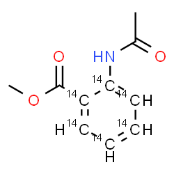 ChemSpider 2D Image | Methyl 2-acetamido(~14~C_6_)benzoate | C414C6H11NO3