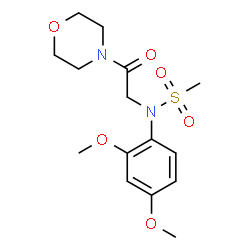 ChemSpider 2D Image | N-(2,4-Dimethoxyphenyl)-N-[2-(4-morpholinyl)-2-oxoethyl]methanesulfonamide | C15H22N2O6S