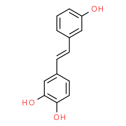ChemSpider 2D Image | 4-[(E)-2-(3-Hydroxyphenyl)vinyl]-1,2-benzenediol | C14H12O3