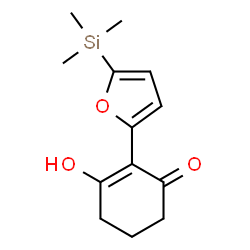 ChemSpider 2D Image | 3-Hydroxy-2-[5-(trimethylsilyl)-2-furyl]-2-cyclohexen-1-one | C13H18O3Si
