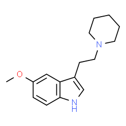 ChemSpider 2D Image | 5-Methoxy-3-[2-(1-piperidinyl)ethyl]-1H-indole | C16H22N2O