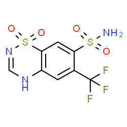 ChemSpider 2D Image | flumethiazide | C8H6F3N3O4S2