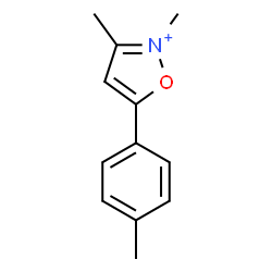 ChemSpider 2D Image | 2,3-Dimethyl-5-(4-methylphenyl)-1,2-oxazol-2-ium | C12H14NO