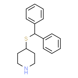 ChemSpider 2D Image | 4-[(Diphenylmethyl)sulfanyl]piperidine | C18H21NS