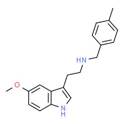 ChemSpider 2D Image | 2-(5-Methoxy-1H-indol-3-yl)-N-(4-methylbenzyl)ethanamine | C19H22N2O