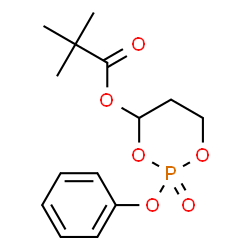ChemSpider 2D Image | 2-Oxido-2-phenoxy-1,3,2-dioxaphosphinan-4-yl pivalate | C14H19O6P