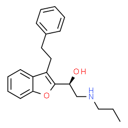 ChemSpider 2D Image | (1S)-1-[3-(2-Phenylethyl)-1-benzofuran-2-yl]-2-(propylamino)ethanol | C21H25NO2